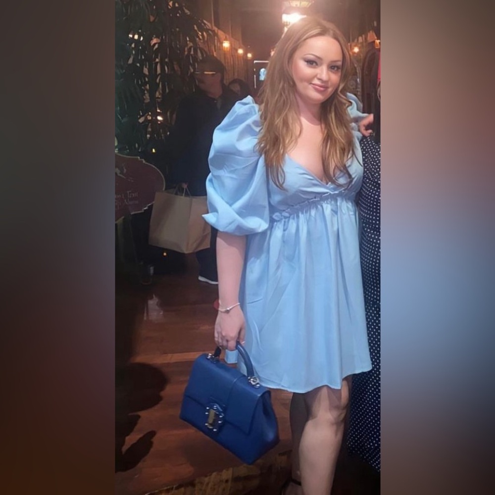 In the style Lorna luxe baby doll dress. Size 14 in baby blue.